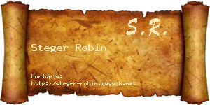 Steger Robin névjegykártya